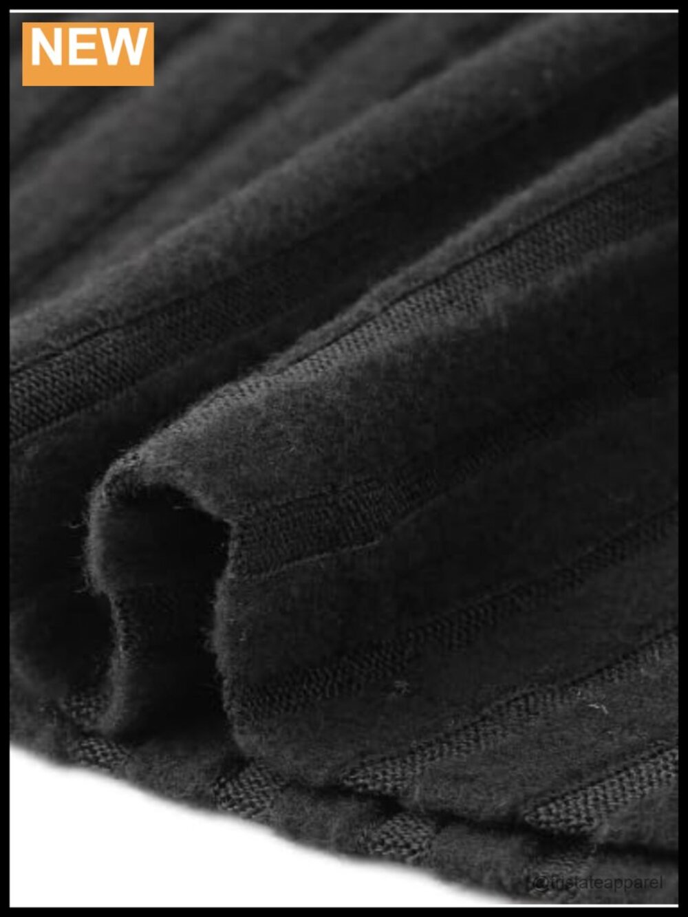 Plus Size Ribbed Knit Button Down Cardigan V Neck Long Sleeve - Picture 4 of 4